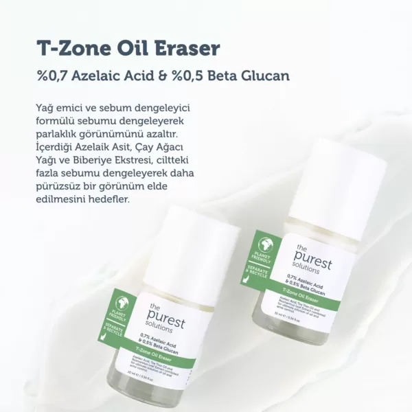 ⁦ذا بيورست سوليوشنز ممحاة الزيت تي زون (0.7 حمض أزيليك و 0.5 بيتا جلوكان) - The Purest Solutions⁩ - الصورة ⁦3⁩