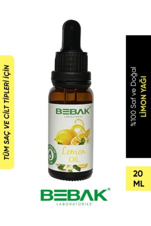 نقدم لكم ببيباك زيت ليمون نقي وطبيعي 100 ٪ 20 مل - Bebak، زيت غني بالخصائص الطبيعية التي تدعم صحة البشرة والشعر.