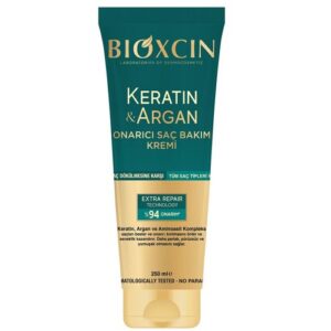 Bioxcin Keratin and Argan Repairing Hair Care Cream 250ml is the perfect treatment for restoring the health of damaged hair while enhancing its smoothness.