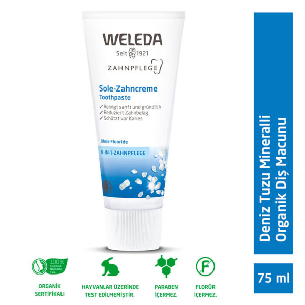 Weleda Sea Salt Mineral Organic Toothpaste 75ml - Image 2