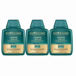 شامبو بيوكسين بالكيراتين والأرغان لإصلاح الشعر 3x300 مل | Bioxcin هو الحل المثالي لإصلاح الشعر التالف وتعزيز قوته ومرونت.