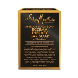 Introducing the Shea Moisture African Black Soap Eczema and Psoriasis Therapy 141 g, a 141 g treatment designed to provide relief for eczema and psoriasis.