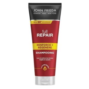 Introducing the John Frieda Full Repair Strengthen and Restore Conditioner 250 ml, a revitalizing solution for damaged hair.
