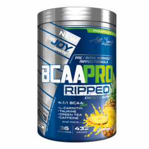 نقدم لكم بيج جوي سبورتس BCAA برو 4.1.1 الأناناس الممزق 432 جم | Bigjoy، الحل النهائي لاحتياجاتك قبل وأثناء وبعد التمرين.