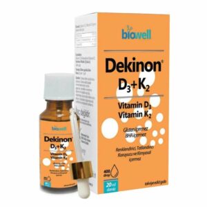 نقدم لكم بيويل ديسينون د3 + ك2 20 مل | Biowell، وهو مزيج قوي من الفيتامينات الأساسية للحفاظ على الصحة المثالية.