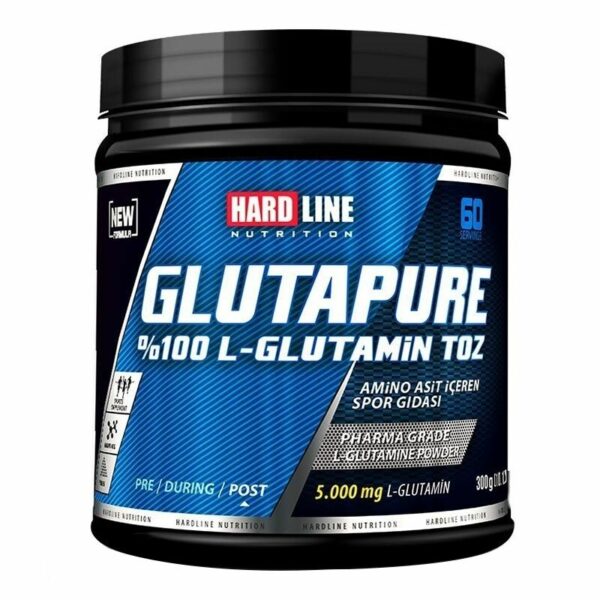 Introducing the Hardline Glutapure 100% L-Glutamin Toz 300 g, a high-quality supplement for boosting your overall health and wellness.