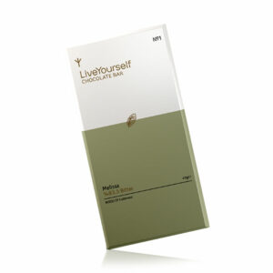 Introducing the LiveYourself Chocolate Bar Melissa 40 g, a delectable treat packed with essential vitamins and nutrients to support your overall health and well-being.