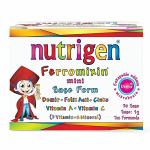 نقدم لكم نيوتريجن فيروميكسين ميني 30 كيس | Nutrigen، وهو حل مناسب وفعال لاحتياجاتك اليومية من الحديد والفيتامينات.