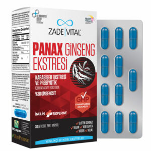 Introducing the Zade Vital Panax Ginseng Extract 30 Herbal Capsules, a powerful addition to your daily health routine.