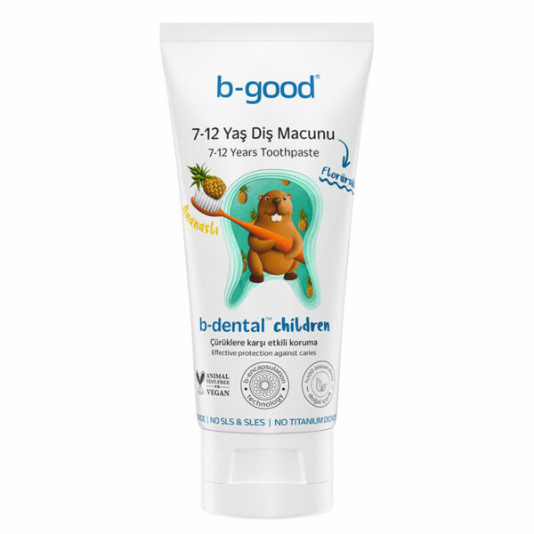 b-good b-dental 7-12 Years Old Children's Toothpaste Fluoride-Free Pineapple 50 ml
