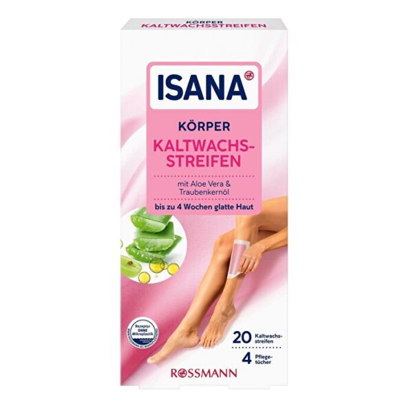 Isana Cold Wax Tape 20 pcs - Aloe Vera & Grape Seed Oil