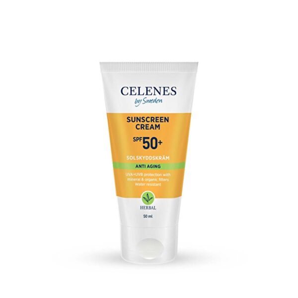 Celenes SPF 50+ Anti-Aging Herbal Sun Cream for All Skin Types