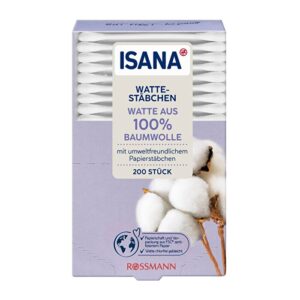 Isana Eco-Friendly Cotton Buds 200 Pcs Paper Sticks