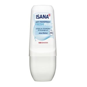 Isana Anti-Transparent Roll-On Fresh Plus 50ml - 48h Vegan Care