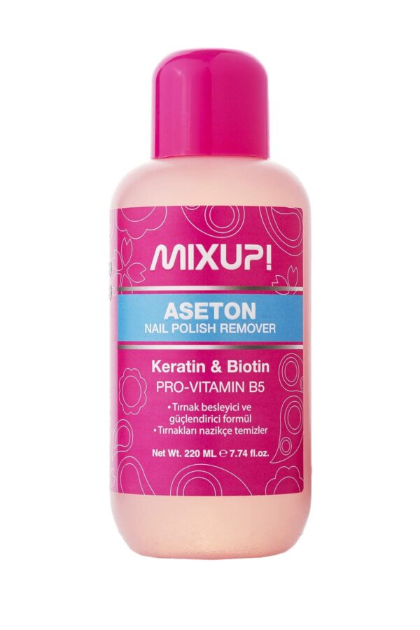 Mixup Acetone Nail Polish Remover with Keratin & Biotin 220ml