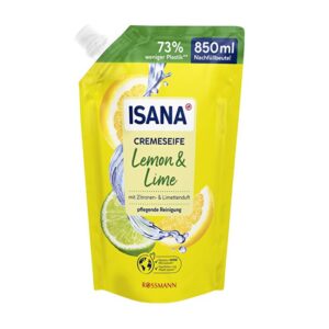 Isana Lemon & Lime Liquid Soap Refill 850ml - Vegan Care