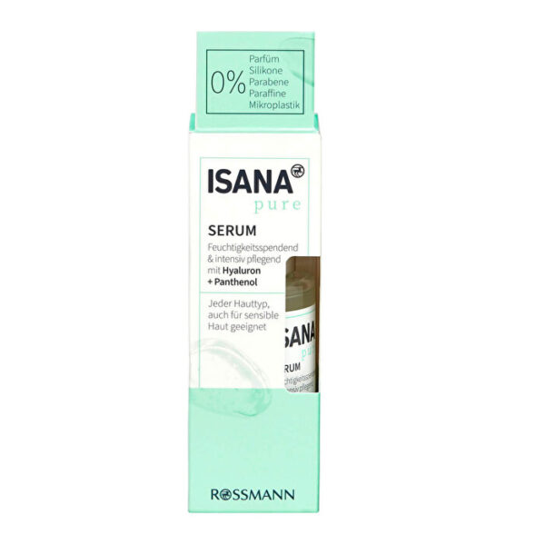 Isana Pure Vegan Moisturizing Face Serum 30 ml - Youthful Glow