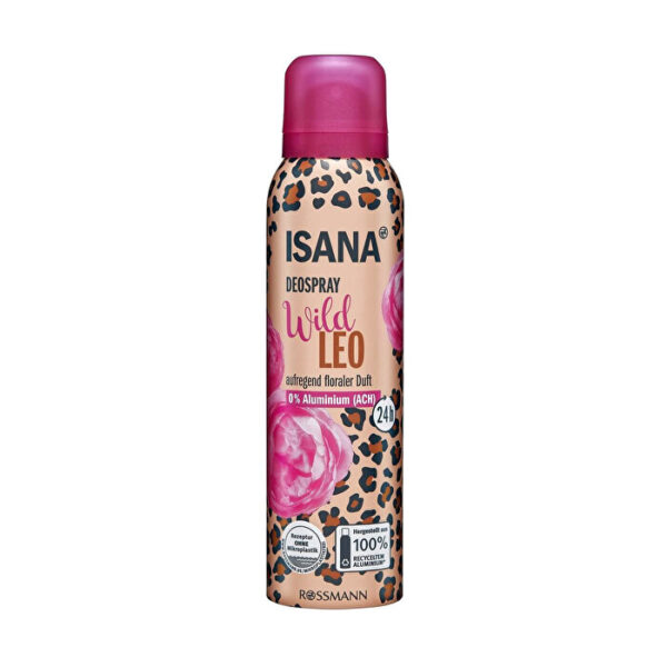 Isana Wild Leo Flower Deodorant Spray 150 ml - 24h Protection
