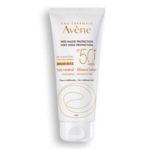 Минеральный солнцезащитный лосьон Avene Lait SPF 50 для чувствительной кожи