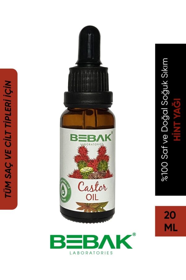 Bebak 100% Pure Cold Pressed Castor Oil - 20ml Natural Moisturizer