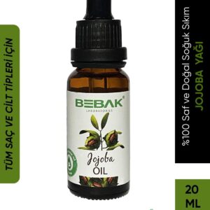 Bebak 100% Pure Cold Pressed Jojoba Oil - 20ml for Skin & Hair