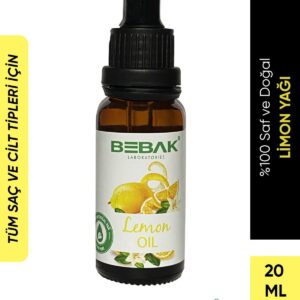 Бутылочка Bebak 100% чистого лимонного масла 20 мл для кожи и волос.