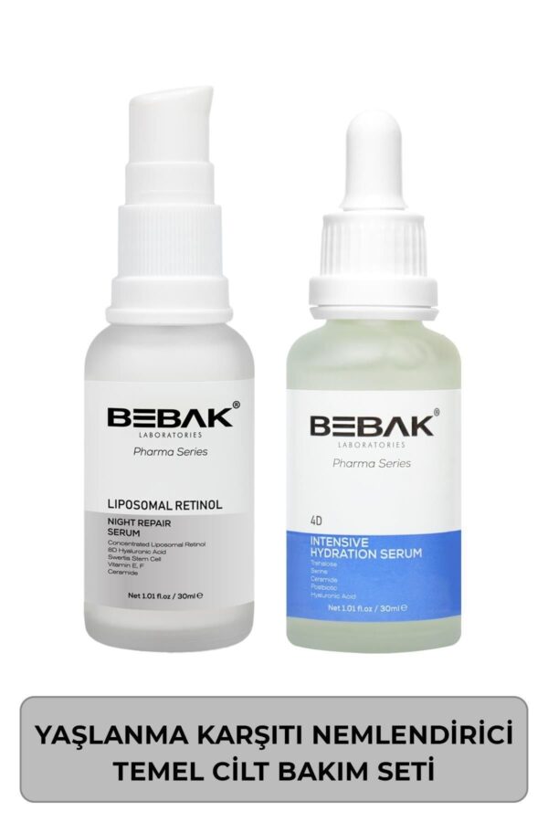 Bebak Anti-Aging Moisturizing Skin Care Set with Retinol & Hyaluronic Acid