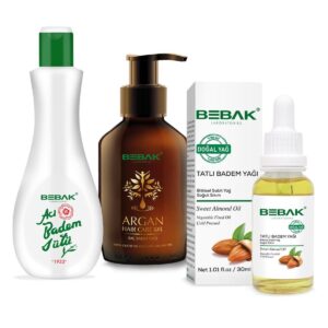 Bebak Argan & Almond Hair & Skin Care Set - Nourishing Duo