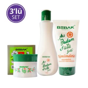 Bebak Bitter Almond Skin Care Set: Cleanse & Moisturize