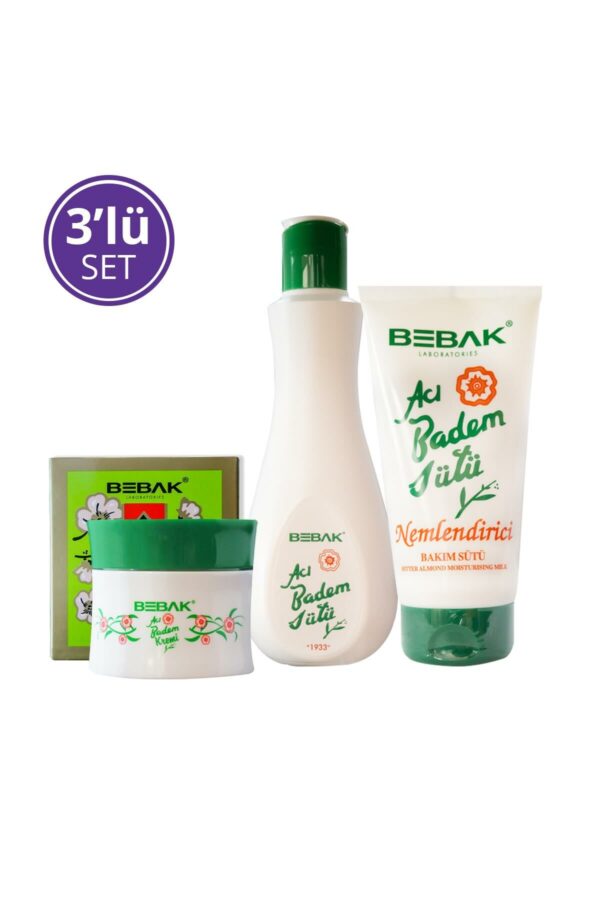 Bebak Bitter Almond Skin Care Set: Cleanse & Moisturize