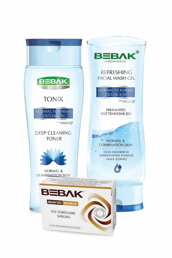 Bebak Facial Cleansing Set & Argan Soap for Normal Skin