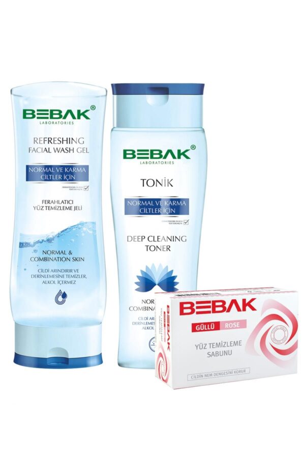 Bebak Facial Cleansing Set & Rose Soap for Normal Skin