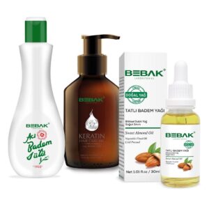 Bebak Keratin & Almond Hair & Skin Care Set - Nourishing Duo