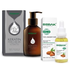 Bebak Keratin & Sweet Almond Oil Hair Care Set - Nourishing Shine
