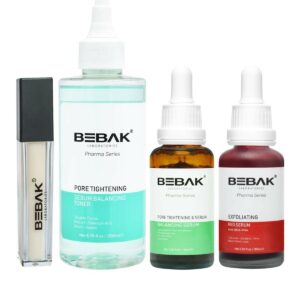 Bebak Acne & Blackhead Repair Skin Care Set with Key Actives