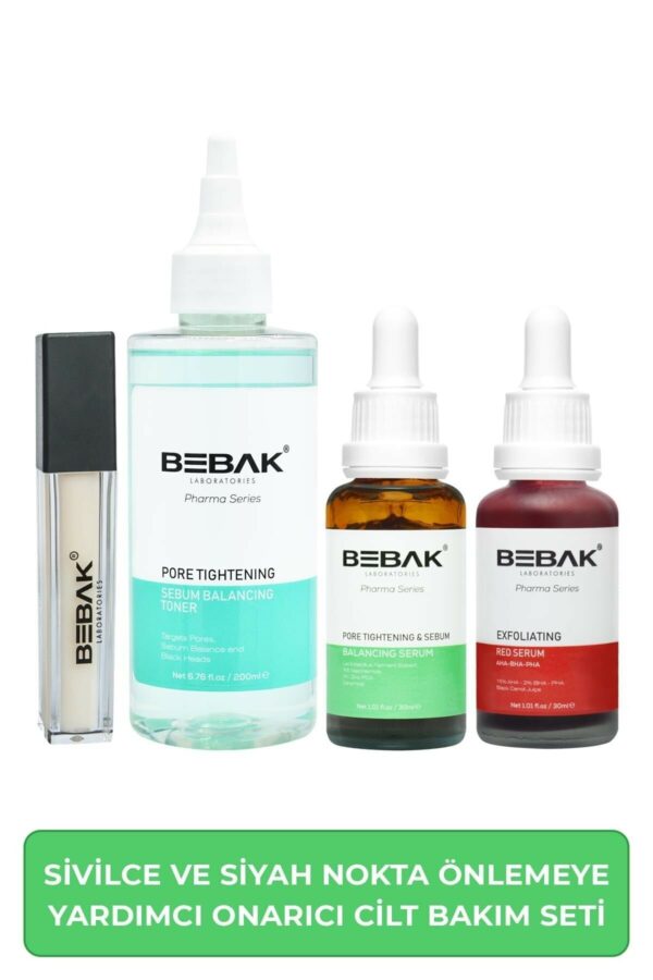 Bebak Acne & Blackhead Repair Skin Care Set with Key Actives