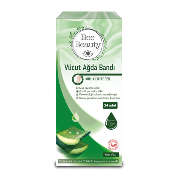 Bee Beauty Aloe Vera Waxing Strips - 24 Pack for Smooth Skin