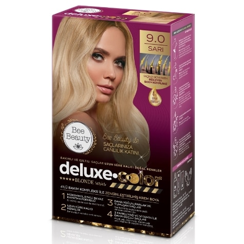 Bee Beauty Deluxe Hair Color Kit 9.0 Yellow - Vibrant Results
