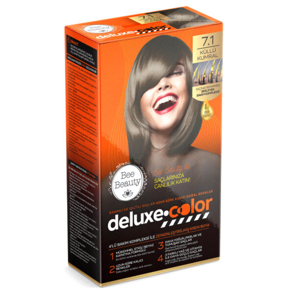 Bee Beauty Deluxe Hair Dye Kit 7.1 Ashy Auburn Color