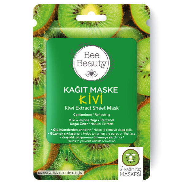 Bee Beauty Kiwi Pattern Face Mask - Hydrating & Radiant Skin