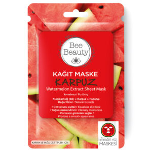Увлажняющая тканевая маска для лица с арбузным узором Bee Beauty