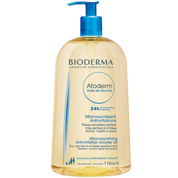 Bioderma Atoderm 24h Nourishing Shower Oil 1L - Hydrating Cleanser