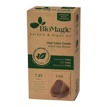 Biomagic Caramel Hair Color No. 7.03 - Vibrant & Long-Lasting