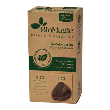 Biomagic Dark Ash Brown Hair Color No: 6.72 - Rich & Long-Lasting