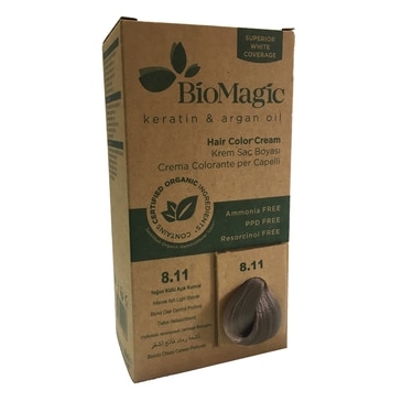 Biomagic Ammonia-Free Dense Ash Light Brown Hair Color 811