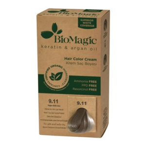 Biomagic Ammonia-Free Ash Blonde Hair Color No: 9.11 - Full Gray Coverage