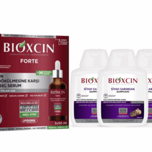 Bioxcin Forte Serum & Black Garlic Shampoo Set for Hair Growth