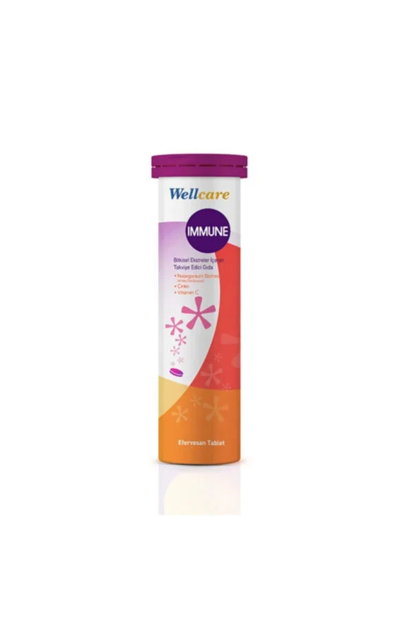 Шипучие таблетки Wellcare Immune с витаминами для иммунитета