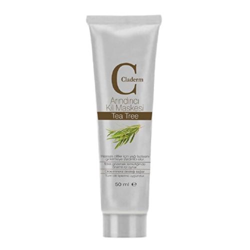 Claderm Tea Tree Clay Mask 50ml - Deep Cleansing for Acne Skin