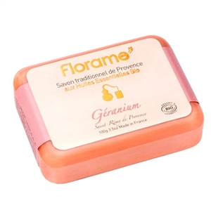Florame Organic Geranium Soap - 100g Aromatherapy Bar